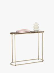 John Lewis Ned Marble Top Console Table, Brown - thumbnail 3