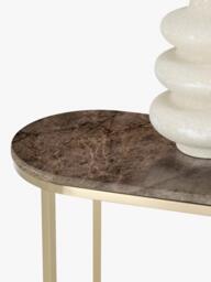 John Lewis Ned Marble Top Console Table, Brown - thumbnail 4