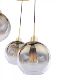 Där Lycia 3 Pendant Cluster Mirror Ceiling Light - thumbnail 3