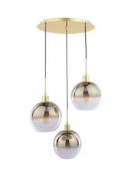Där Lycia 3 Pendant Cluster Mirror Ceiling Light - thumbnail 2
