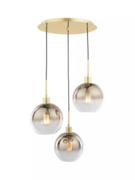 Där Lycia 3 Pendant Cluster Mirror Ceiling Light - thumbnail 1