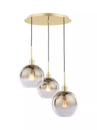 Där Lycia 3 Pendant Cluster Mirror Ceiling Light - thumbnail 4