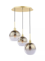 Där Lycia 3 Pendant Cluster Mirror Ceiling Light - thumbnail 5