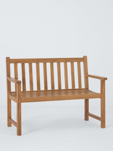 John Lewis Classic 2-Seater Acacia Wood Garden Bench, Natural - image 1