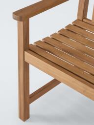 John Lewis Classic 2-Seater Acacia Wood Garden Bench, Natural - thumbnail 5