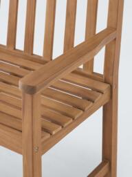 John Lewis Classic 2-Seater Acacia Wood Garden Bench, Natural - thumbnail 4