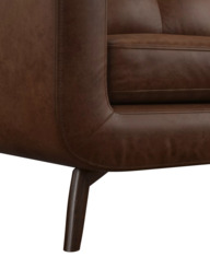 John Lewis Barbican Medium 2 Seater Leather Sofa, Dark Leg - thumbnail 6