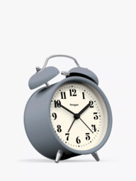 Newgate Clocks Theatre Silent Sweep Analogue Alarm Clock, French Navy - thumbnail 2