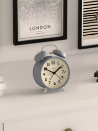 Newgate Clocks Theatre Silent Sweep Analogue Alarm Clock, French Navy - thumbnail 4