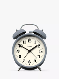 Newgate Clocks Theatre Silent Sweep Analogue Alarm Clock, French Navy - thumbnail 1