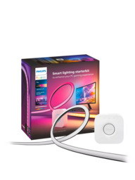 Philips Hue Play Gradient Smart Lighting Adjustable Colour Changing LED Lightstrip for 32” to 34” PC Monitors, 19W, 116.5cm, Starter Kit with Hue Brid