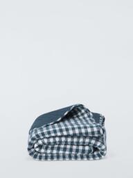 John Lewis Gingham Cotton Quilt, Blue, Single - thumbnail 3