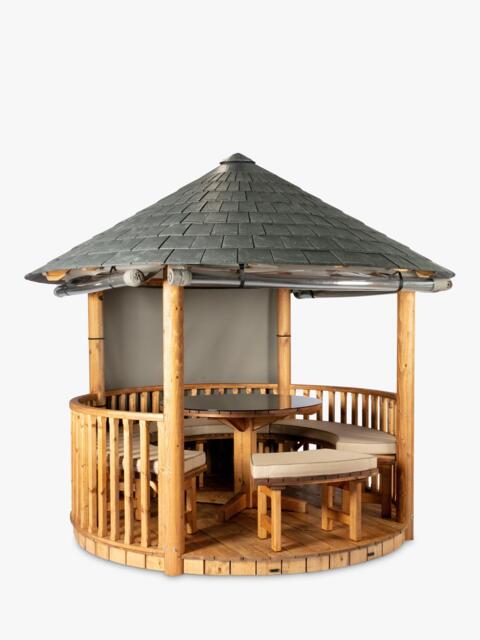 Breeze House Savannah Signature Slate Effect Tile Roof Circular Gazebo, FSC-Certified (Scandinavian Redwood) - image 1