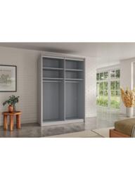 John Lewis Osaka 1.5m Bi-Fold Wardrobe with 2 Glass Doors & 2 Mirrored Doors - thumbnail 4