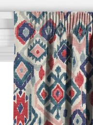 John Lewis Maya Ikat Made to Measure Curtains or Roman Blind, Teal - thumbnail 3