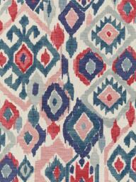 John Lewis Maya Ikat Made to Measure Curtains or Roman Blind, Teal - thumbnail 1