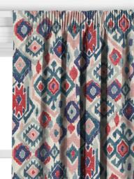 John Lewis Maya Ikat Made to Measure Curtains or Roman Blind, Teal - thumbnail 2