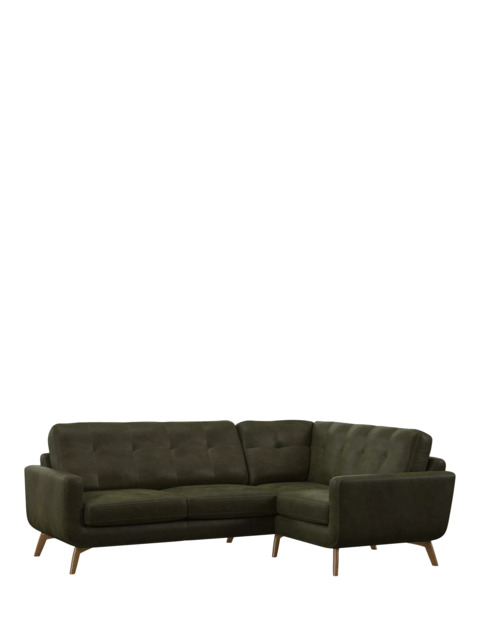 John Lewis Barbican RHF Corner End Leather Sofa, Light Leg - image 1