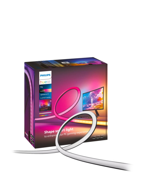 Philips Hue Play Gradient Smart Lighting Adjustable Colour Changing LED Lightstrip for 24” to 27” PC Monitors, 15W, 90.5cm, Pack of 3 - image 1