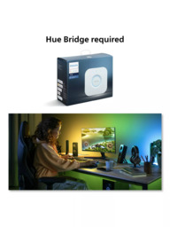Philips Hue Play Gradient Smart Lighting Adjustable Colour Changing LED Lightstrip for 24” to 27” PC Monitors, 15W, 90.5cm, Pack of 3 - thumbnail 2