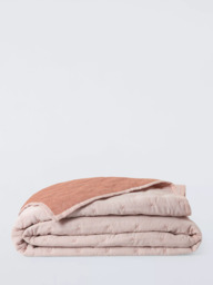 John Lewis Chambray Stripe Reversible Quilted Bedspread - thumbnail 4