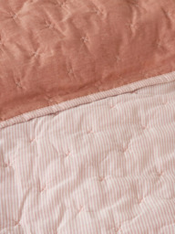 John Lewis Chambray Stripe Reversible Quilted Bedspread - thumbnail 3
