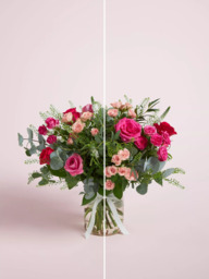 John Lewis Pink Roses Mixed Hand Tied Bouquet, Vase & Chocolates - thumbnail 5