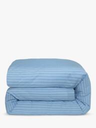 Piglet in Bed Washed Cotton Percale Favourite Shirt Stripe Bedding, Pale Blue - thumbnail 4