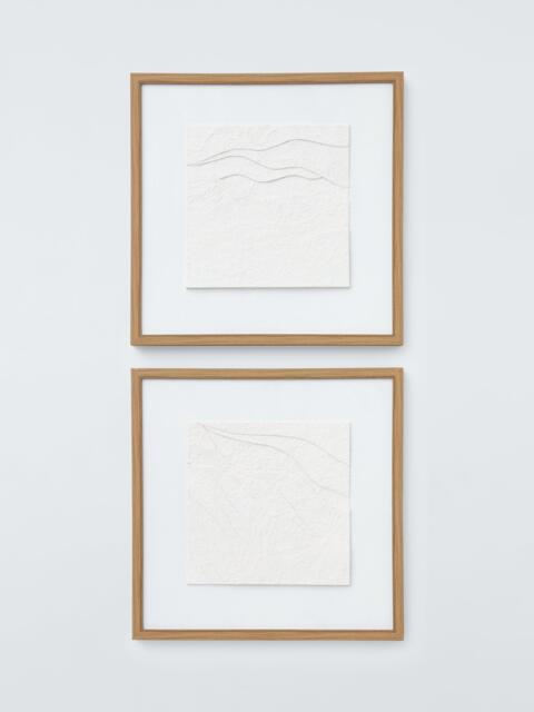 John Lewis Layered Paper Framed Canvas, Set of 2, 50 x 50cm, White - image 1