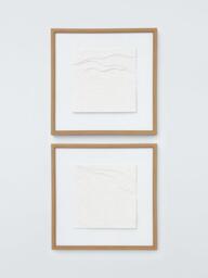 John Lewis Layered Paper Framed Canvas, Set of 2, 50 x 50cm, White - thumbnail 1