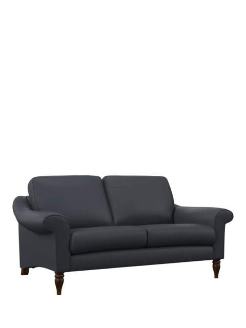 John Lewis Camber Medium 2 Seater Leather Sofa, Dark Leg - image 1