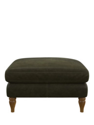 John Lewis Camber Leather Footstool, Light Leg - thumbnail 5