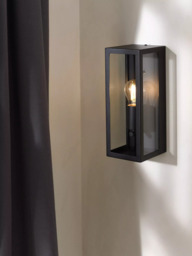 John Lewis Potter Single Outdoor Wall Light, Black - thumbnail 2