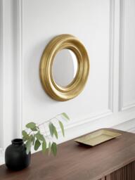 John Lewis Georgian Round Convex Wall Mirror, 40cm, Gold - thumbnail 2