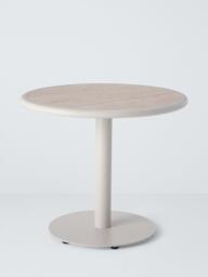 John Lewis Holte Round Garden Dining Table, 90cm, Beige