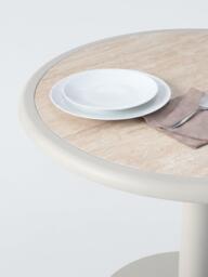 John Lewis Holte Round Garden Dining Table, 90cm, Beige - thumbnail 2
