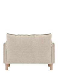Cozmo Cosy 1.5 Seater Chaise Snuggler, Ecru Boucle Natural Piping - thumbnail 5