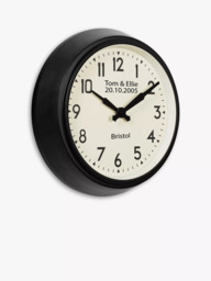 Lascelles Personalised Smiths Analogue Wall Clock, 37cm, Black - thumbnail 2