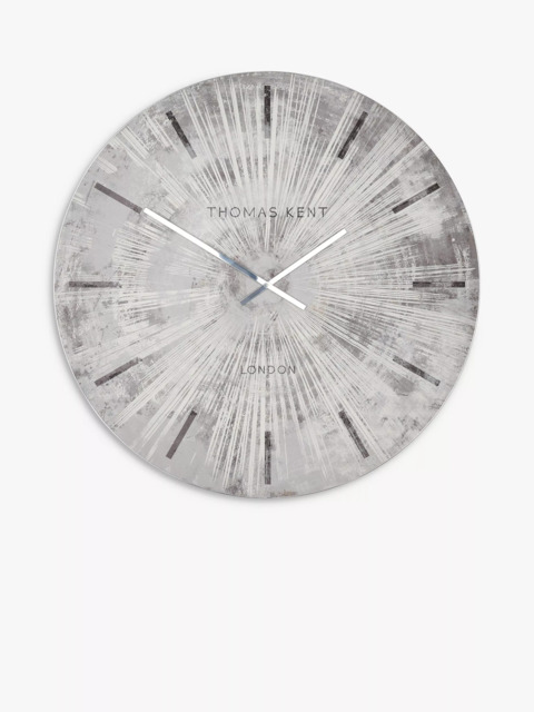 Thomas Kent Starburst Analogue Wall Clock, Silver - image 1