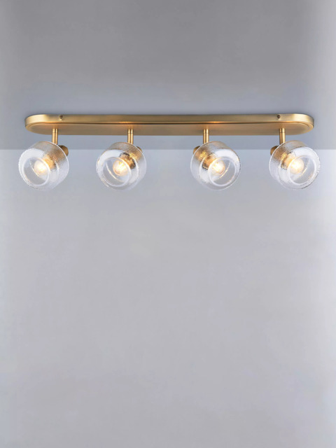 John Lewis Ruisseau 4 Spotlight Ceiling Bar, Matte Antique Brass - image 1