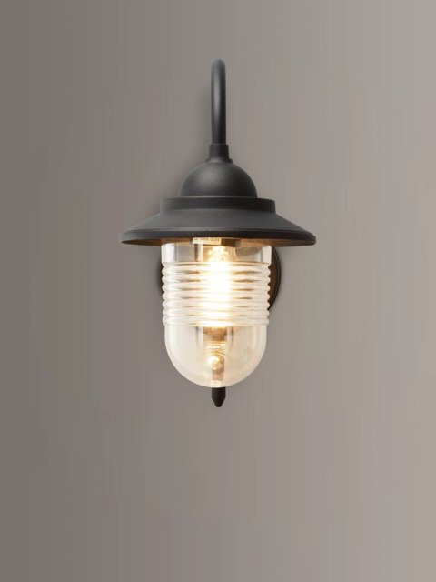 John Lewis Wickham Outdoor Wall Light, Black - image 1