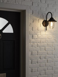John Lewis Wickham Outdoor Wall Light, Black - thumbnail 6