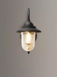 John Lewis Wickham Outdoor Wall Light, Black - thumbnail 1