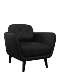 John Lewis Arlo Leather Armchair, Dark Leg