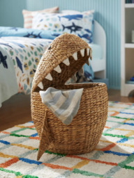 John Lewis Kids' Shark Water Hyacinth Storage Basket - thumbnail 2
