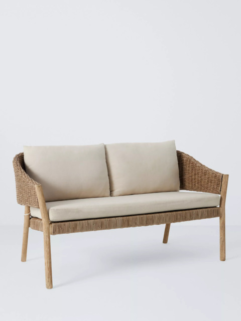 John Lewis Burford 2-Seater Woven Garden Sofa, FSC-Certified (Acacia Wood), Natural - image 1