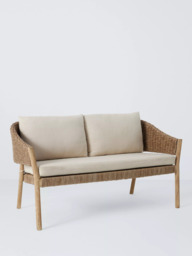 John Lewis Burford 2-Seater Woven Garden Sofa, FSC-Certified (Acacia Wood), Natural - thumbnail 1