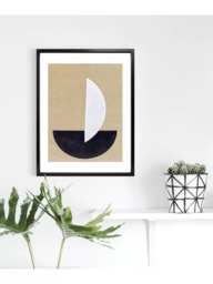 Brookpace Lascelles 'Geometry 3' Framed Print & Mount, 76 x 56cm, Brown - thumbnail 4
