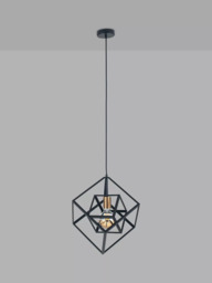 Pacific Alessio Pendant Ceiling Light, Black - thumbnail 3