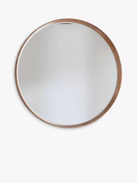 Gallery Direct Keaton Round Wood Frame Wall Mirror - image 1